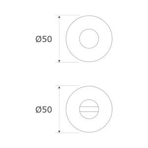 Brass turn and release knob for doors and furniture