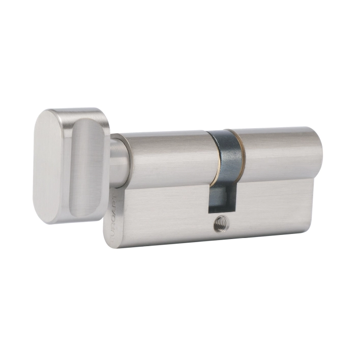 Brass euro bathroom cylinder with turn and emergency release