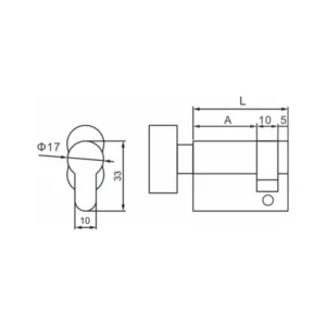 Brass euro single thumbturn lock cylinder