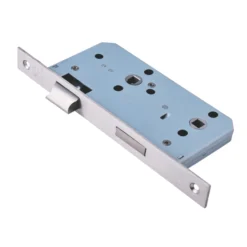 Stainless steel DIN bathroom mortise lock with 65mm backset