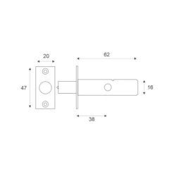Stainless steel security bolt for doors and cabinets