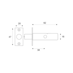 Stainless steel security bolt for doors and cabinets