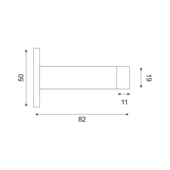 Stainless steel wall mounted door stop