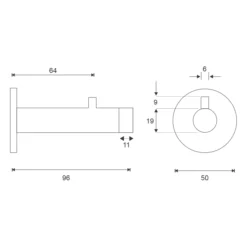 Stainless steel wall mounted door stop with clothes peg