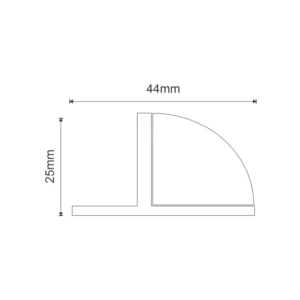 Stainless steel floor mounted half moon door stop