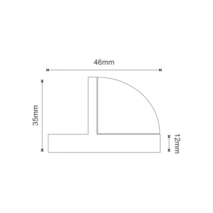 Stainless steel floor mounted half moon door stop