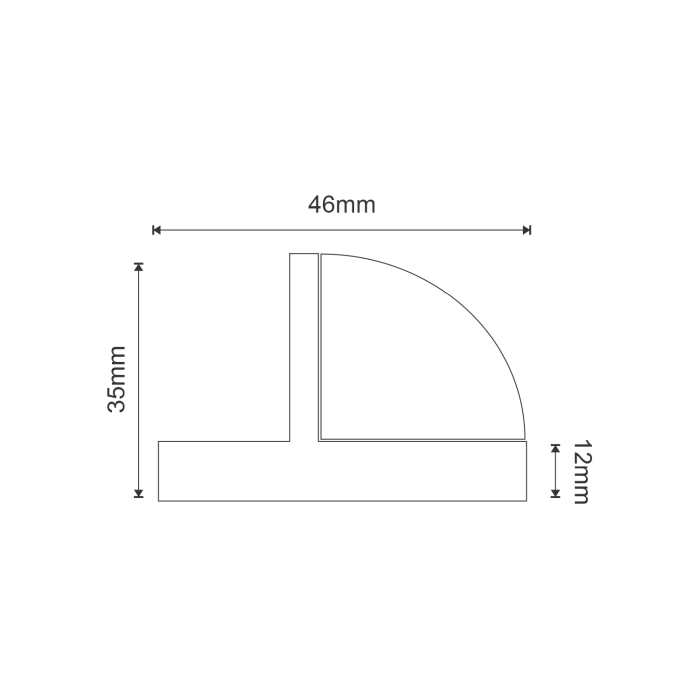 Stainless steel floor mounted half moon door stop