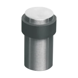 Stainless steel floor mounted cylinder door stop