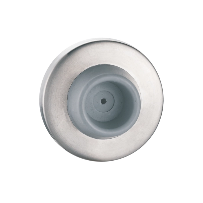 Solid stainless steel wall mounted door stop with SS screw