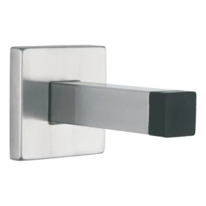 Solid stainless steel wall mounted door stop