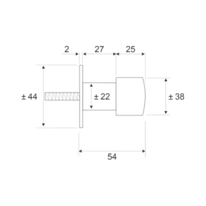 Solid stainless steel wall mounted heavy duty door stopper