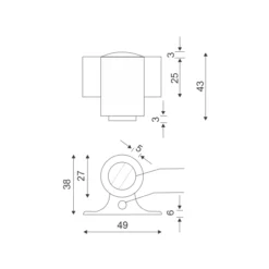 Satin Nickel Zinc alloy magnetic door holder