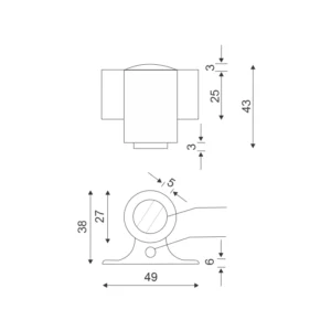 Satin Nickel Zinc alloy magnetic door holder