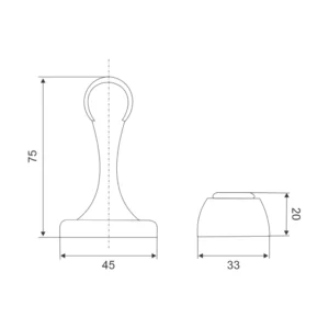 Zinc alloy magnetic door holder