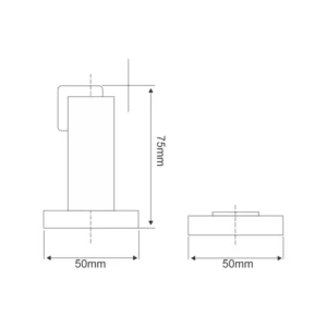 Zinc alloy magnetic door holder