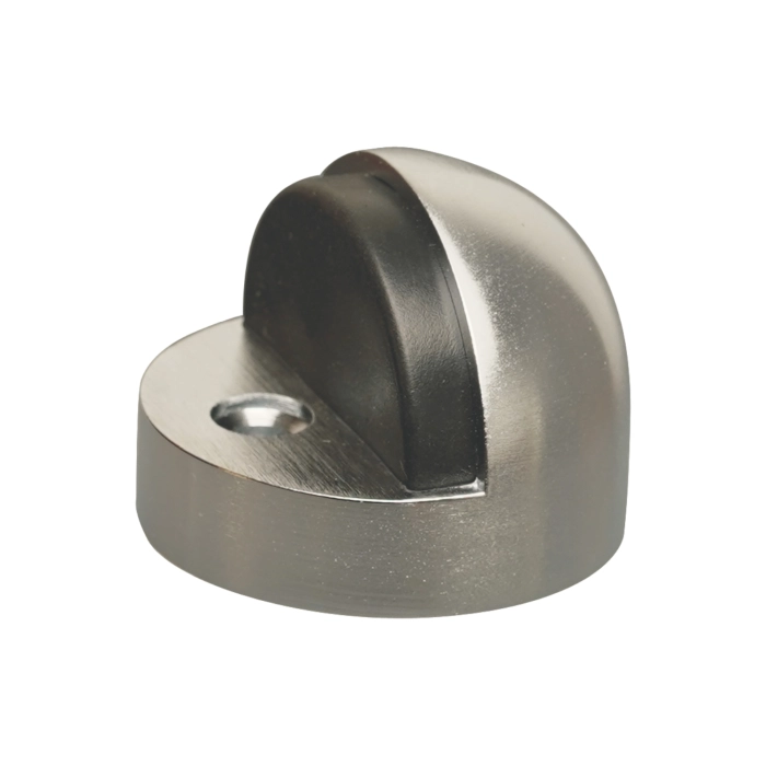 Zinc alloy floor mounted half moon door stop satin nickel finish
