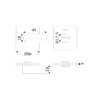 Stainless steel square thumb turn without indicator for doors and furniture