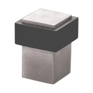 Stainless steel floor mounted square door stop with rubber