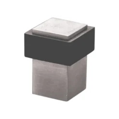 Stainless steel floor mounted door stop with rubber