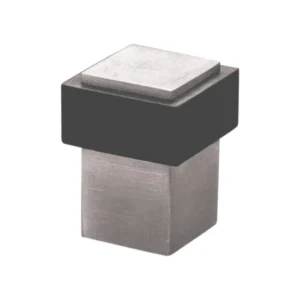 Stainless steel floor mounted door stop with rubber