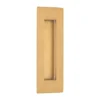 Stainless steel rectangular flush pull handle Satin Brass