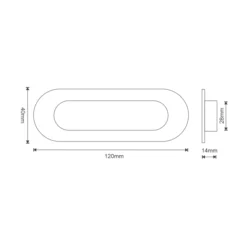 Stainless Steel Radius Flush Pull Handle for Doors