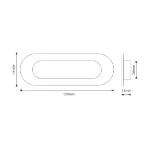 Stainless Steel Radius Flush Pull Handle for Doors
