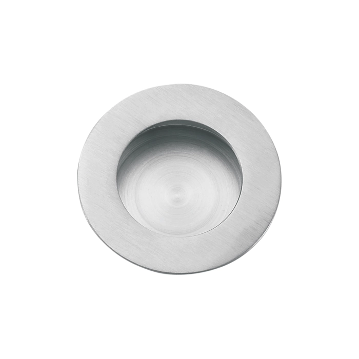 Stainless steel circular flush pull handle