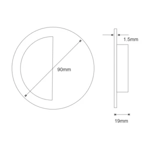 Stainless steel circular flush pull handle
