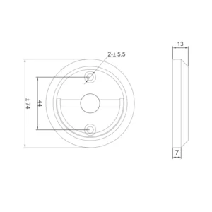 Stainless steel cup handle without spindle