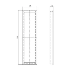 Stainless steel square design flush pull handle