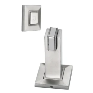Stainless steel magnetic door holder on square rose
