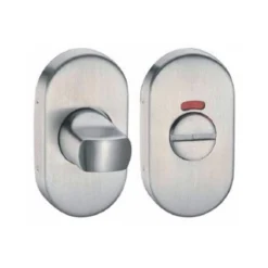 Stainless steel narrow stile thumbturn with indicator for doors and furniture