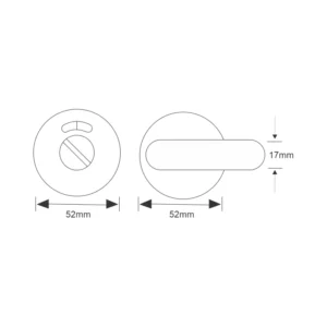 Stainless steel disabled thumbturn with indicator for doors and furniture