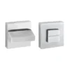 Stainless steel thumbturn on square rose without indicator for doors and furniture