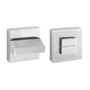 Stainless steel thumbturn on square rose without indicator for doors and furniture