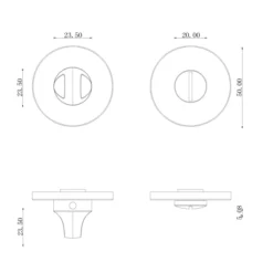 Stainless steel round thumbturn without indicator