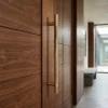 brass door pull handle knurled
