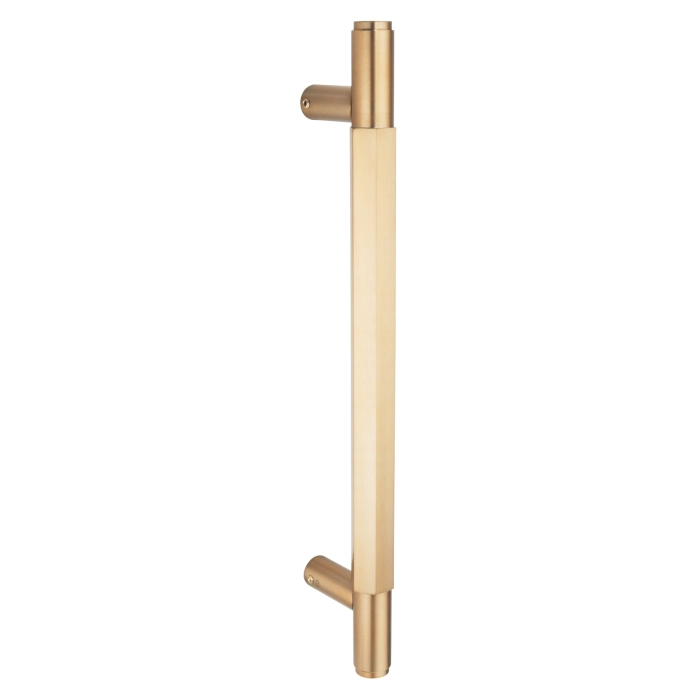 EuroArt brass hexara door pull handle 25mm diameter for main door and glass door