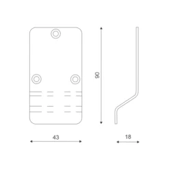 blank cylinder pull for doors and cabinets