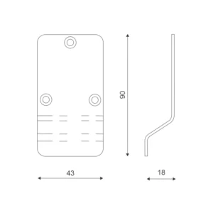 blank cylinder pull for doors and cabinets