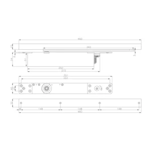 concealed cam action door closer for smooth and controlled door closing in residential and commercial doors