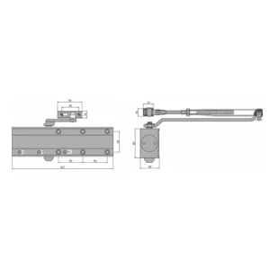 EuroArt overhead door closer slimline design for smooth controlled closing of residential and commercial doors