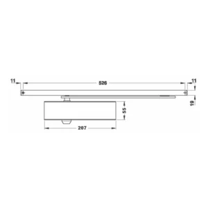concealed cam action hydraulic door closer for smooth and controlled closing of residential and commercial doors