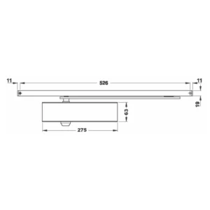 concealed cam action hydraulic door closer for smooth and controlled closing of residential and commercial doors