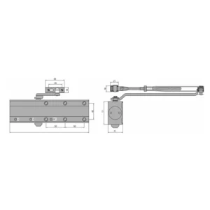 EuroArt overhead door closer with backcheck for controlled opening and smooth closing of commercial and residential doors
