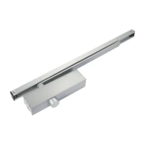 EuroArt door closer with sliding channel and arm for smooth and controlled door closing