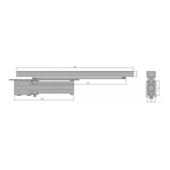 concealed cam action door closer for smooth and controlled door closing in residential and commercial doors