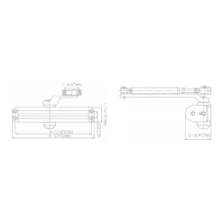 overhead door closer slimline design for smooth controlled closing of residential and commercial doors