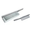 cam action door closer with stainless steel cover and sliding arm for smooth controlled door closing